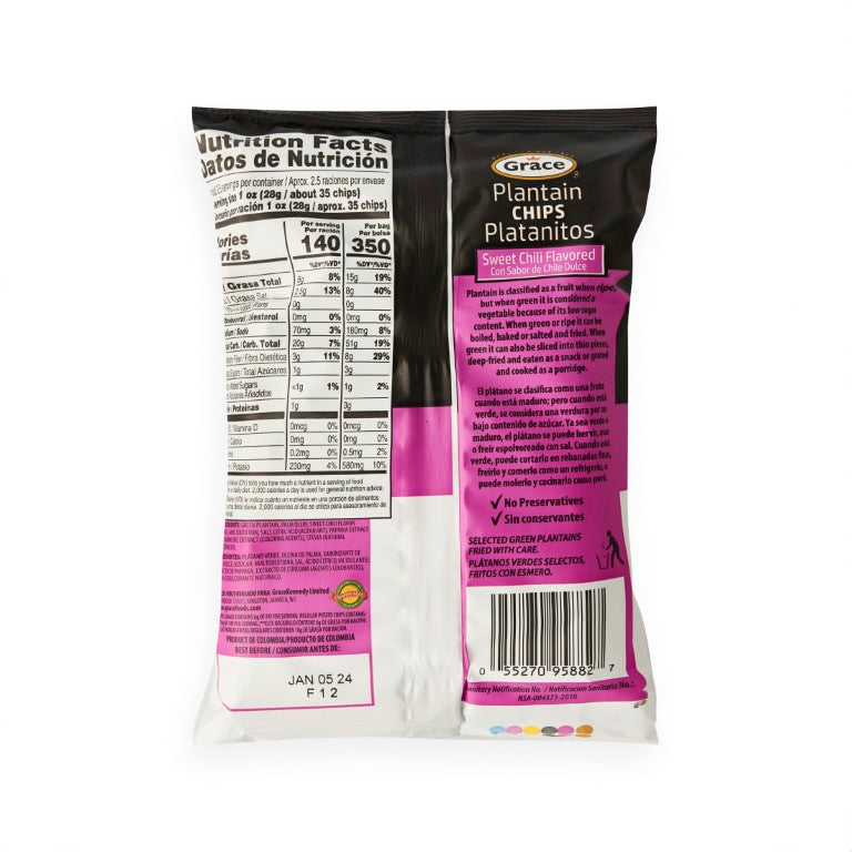 GRACE P/TAIN SWEET CHILLI CHIPS 24X71G